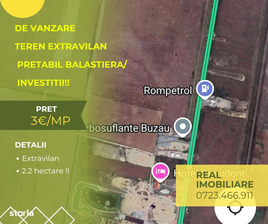 Teren pretabil balastiera -  zona Ford - Hanul lui Tinta   ! - Imagine principală: 1/3