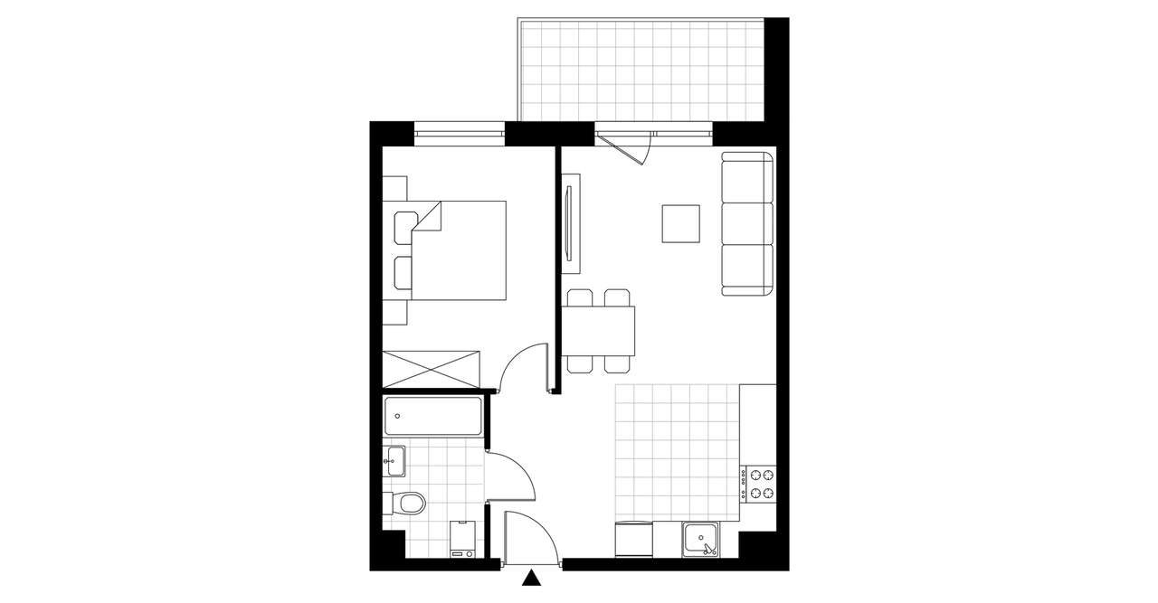 2-pokojowe mieszkanie 41m2 + balkon Bez Prowizji - Pełny obrazek: 4/9