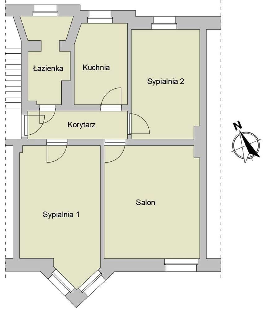 3Pokoje/Mickiewicza/2piętro/niski budynek-14