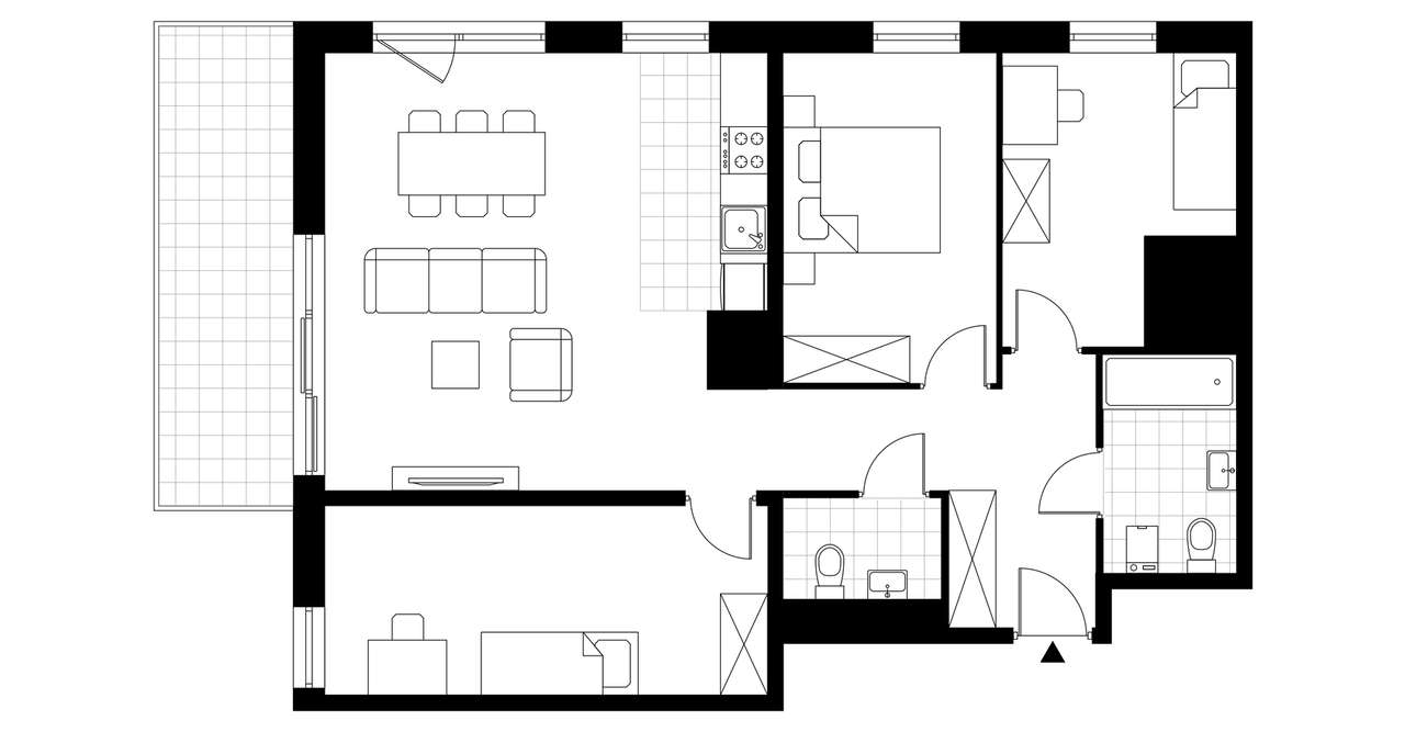 4-pokojowe mieszkanie 81m2 + loggia Bezpośrednio - Pełny obrazek: 3/8