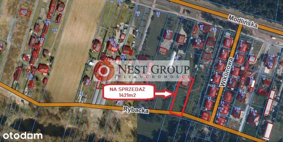 Grunt przy skarpie 1421m2 Suchocin gm. Jabłonna-2