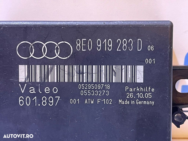 Unitate Modul Calculator Senzori Parcare PDC Parktronic Audi A4 B7 2005 - 2008 Cod 8E0919283D - 2