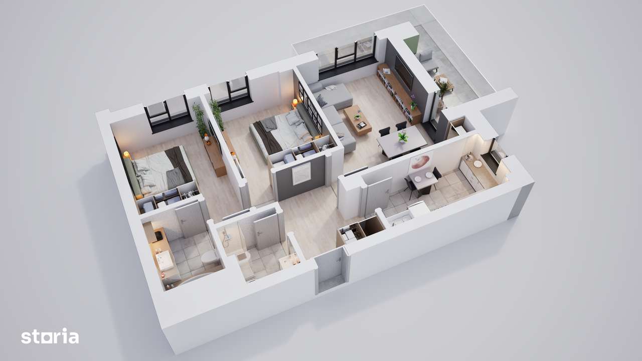 Apartament spațios, 3 camere, cartier privat - Imagine principală: 5/19