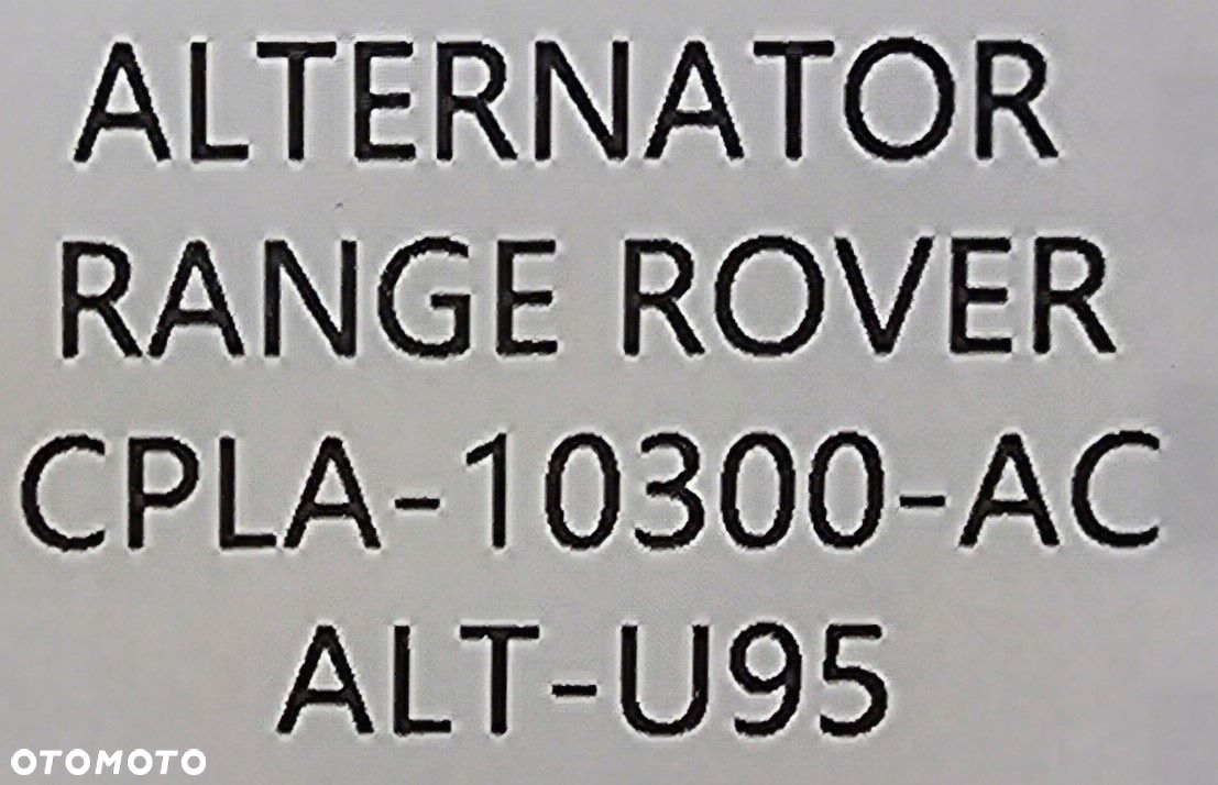 ORG ALTERNATOR LAND ROVER - CPLA-10300-AC 12V , 180A - 5