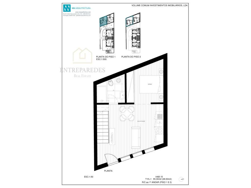 Moradia T1K+1 duplex - mobilado - Condomínio Terracotta, Bonfim com...-40