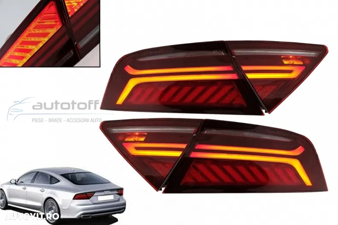 Stopuri LED Audi A7 4G (2010-2014) Light Bar Design - 3