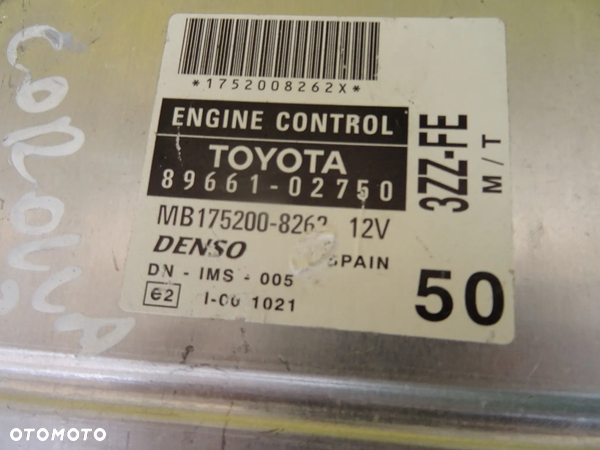 KOMPUTER SILNIKA TOYOTA COROLLA E120  89661-02750 / MB175200-8262 NR1768 - 2