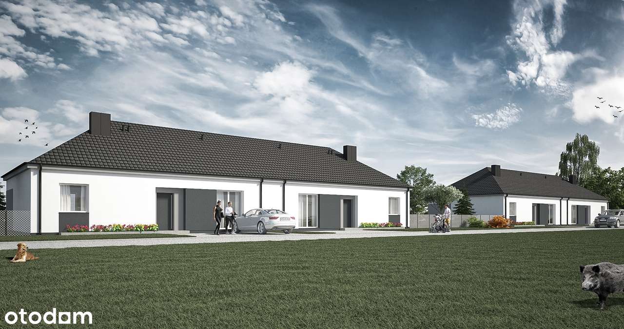 Nowoczesna zabudowa parterowa 92m2 Siekierki Wielkie - Pełny obrazek: 5/7