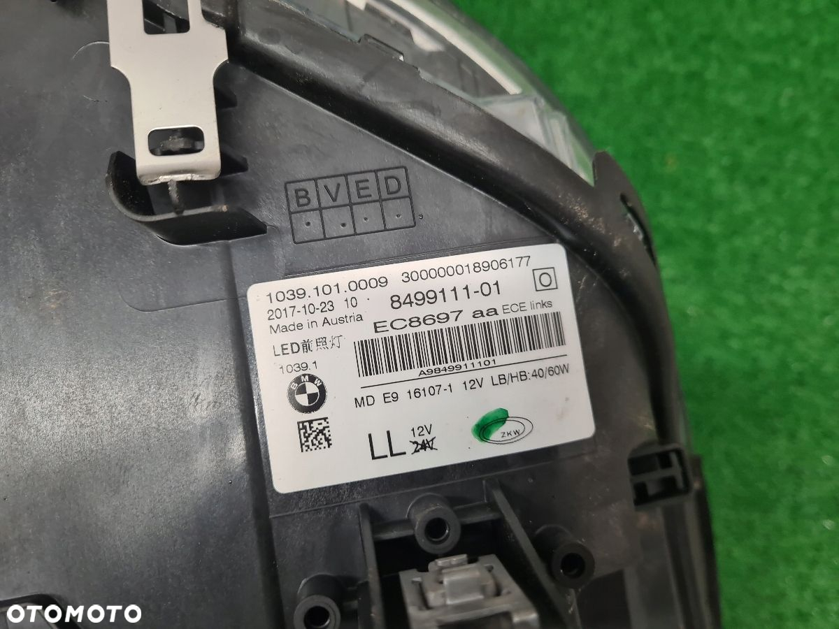 BMW 5 G30 G31 LAMPA PRZÓD LED PRAWA LEWA 8499112 8499111 EU - 8