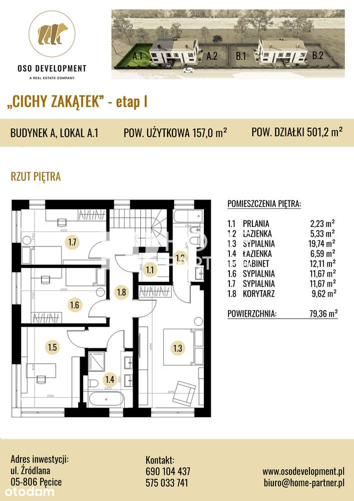 5 pokoi działka 500m2, air cond., gm. Michałowice-5