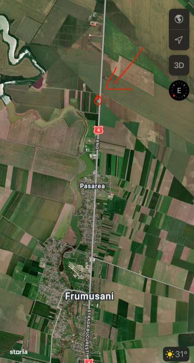 Com0% | Teren intravilan 5000 mp| deschidere 70 m | DN4, iesire A0 si - Imagine principală: 3/19