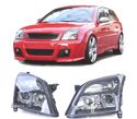 FARÓIS FRONTAIS ANGEL EYES PARA OPEL VECTRA C 02-05 E OPEL SIGNUM 03-05 PRETO - 1