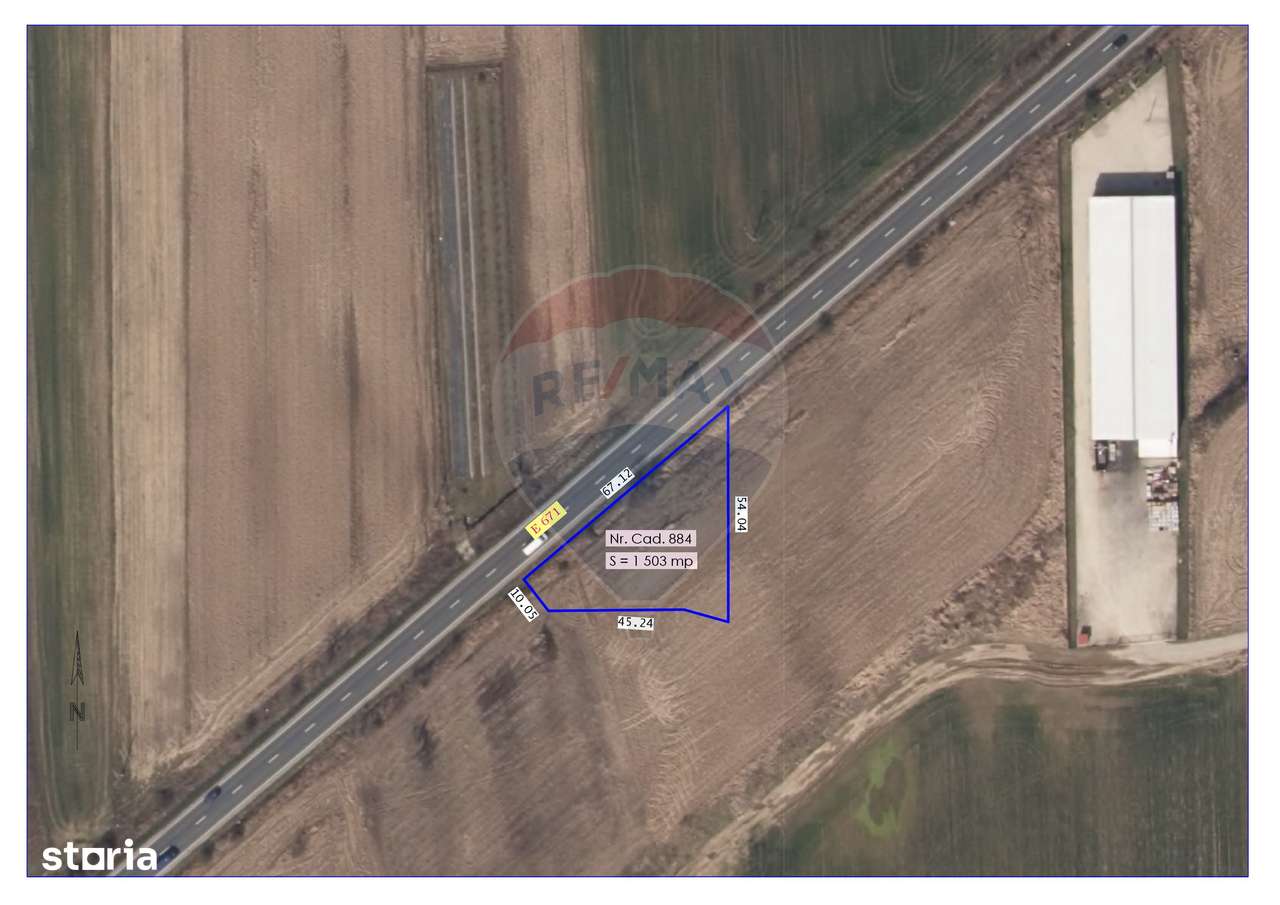 Teren 1 503 mp de vânzare, Nojorid , Soseaua DN79 - Imagine principală: 1/4