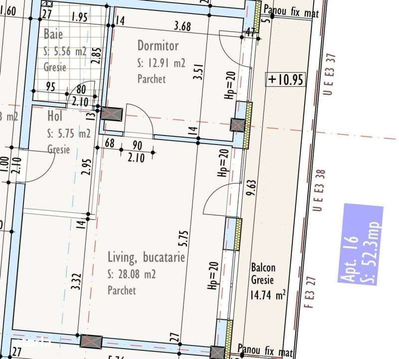 Apartament 2 camere, terasa, parcare subterana TVA inclus, posibilitat - Imagine principală: 5/16