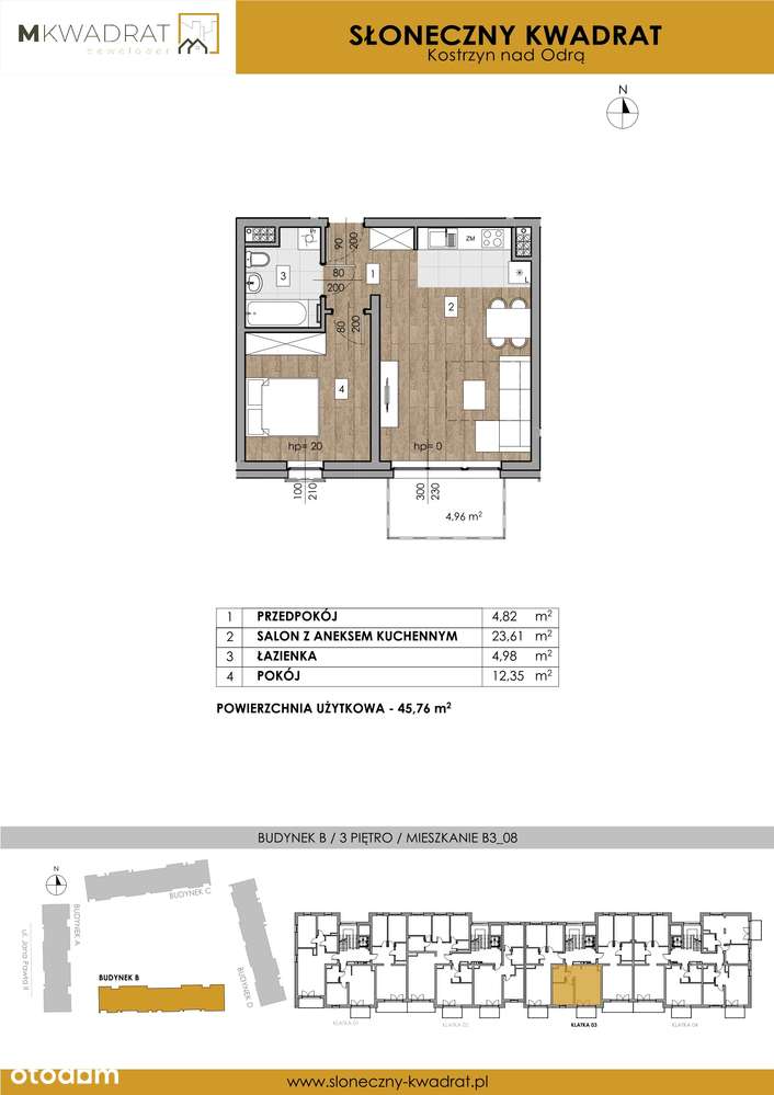 Słoneczny Kwadrat  | mieszkanie 2-pok. | B3_08 - Pełny obrazek: 2/6