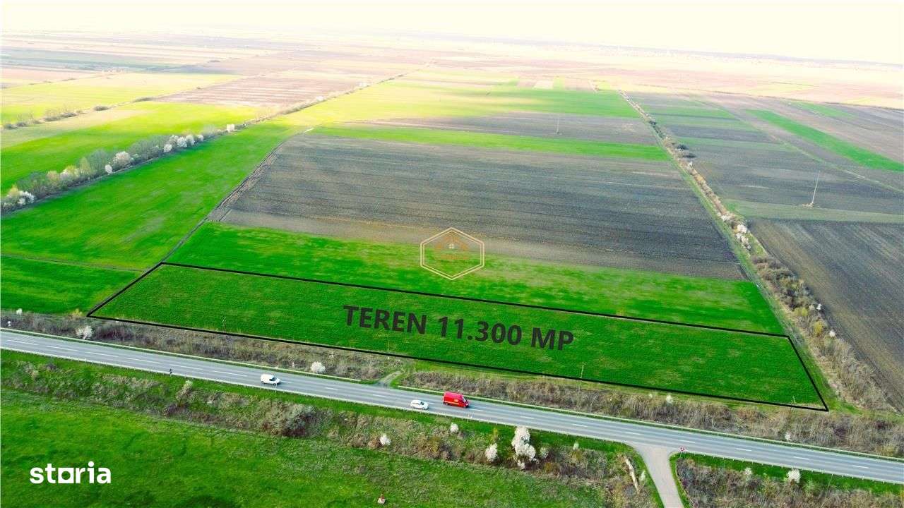 Teren cu front 209 m la DN19 | Logistica - Servicii | 13 km Satu Mare - Imagine principală: 1/7