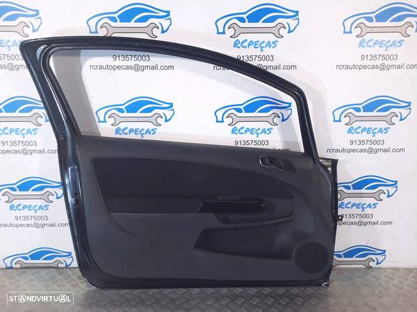 PORTA FRENTE FRONTAL ESQUERDA OPEL CORSA D 93189328 QUARTELA MOTOR PUXADOR VIDRO - 4