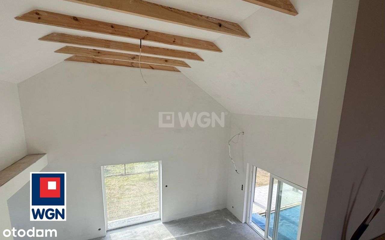 Dom szkieletowy z antresolą, przestrzeń, zieleń, cisza-10