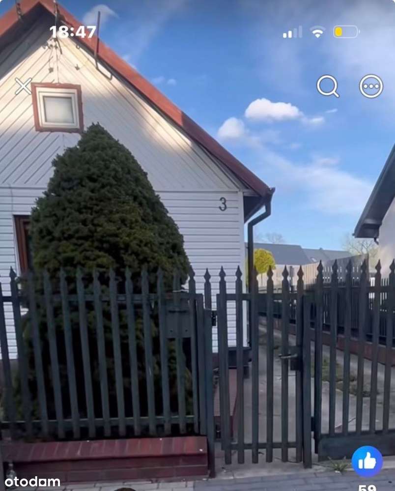 Dom 50m2+budynek gospodarczy z garażem 56m2; działka 319m2; Zambrów