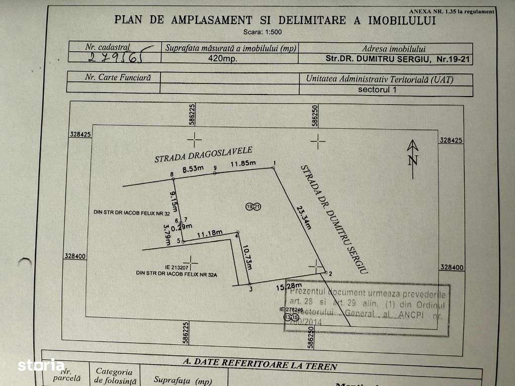 Piata Victoriei - SANADOR / Teren de Vânzare - 420 MP/ POT max=70%-4