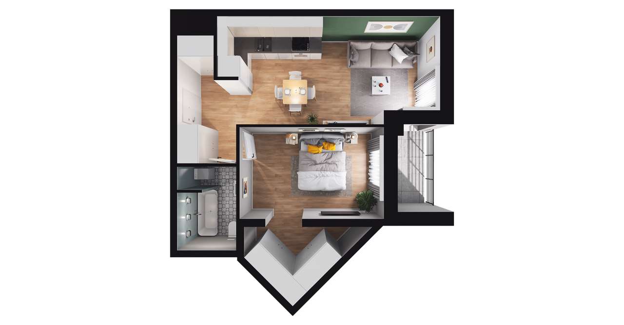 Sky Trust etap I​I | mieszkanie 2-pok. | M117 - Pełny obrazek: 4/10