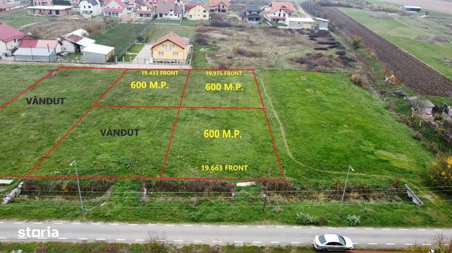 Trei parcele de 600 mp in Botiz | Toate utilitatile, aproape de oras-0