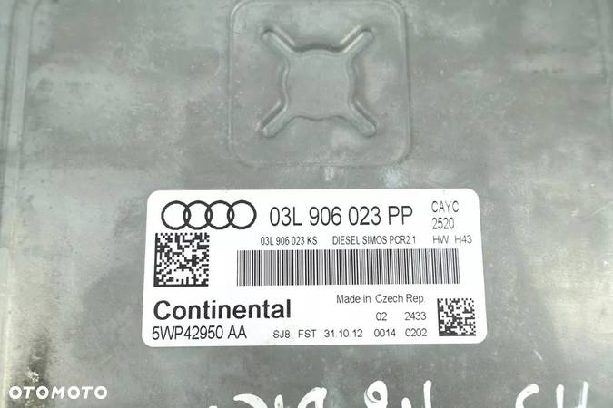 KOMPUTER AUDI A3 8P 1.6 TDI 03L906023PP 5WP42950AA - 3