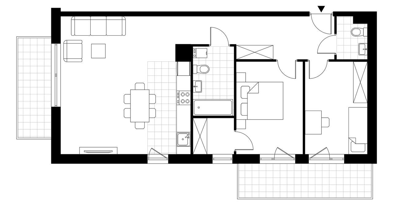 3-pokojowe mieszkanie 73m2 + 2 balkony - Pełny obrazek: 4/9