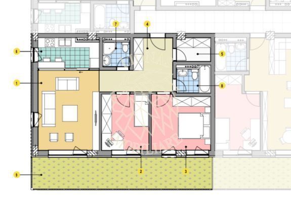 Apartament 3 camere 89mp cu gradina-Ultrafinisat-Calea Moldovei