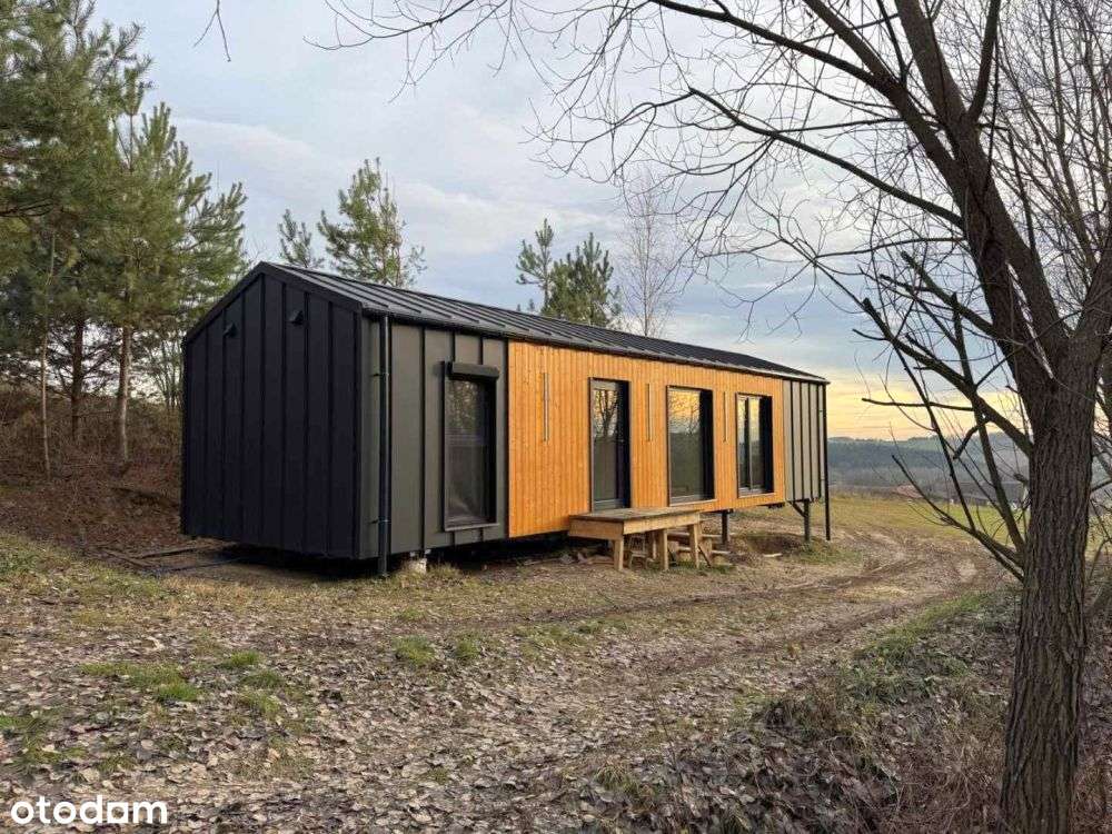 Całoroczny dom modułowy 55 m2 na dużej działce 1200 m2 przy lesie