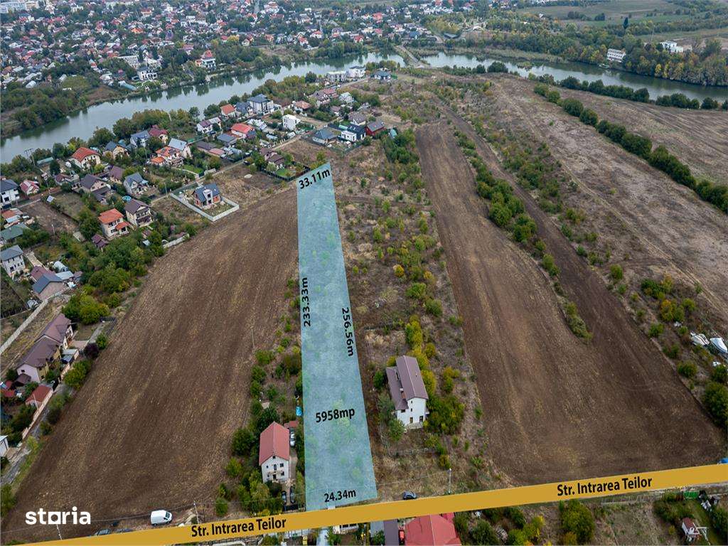 BUFTEA - FLAMANZENI,TEREN 5958 MP,DOSAR PUZ+AVIZE,TOATE UTILITATILE - Imagine principală: 2/7