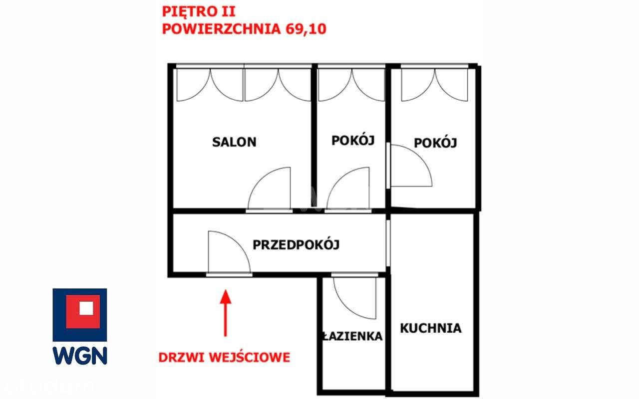 Mieszkanie, 69,10 m², Legnica-1