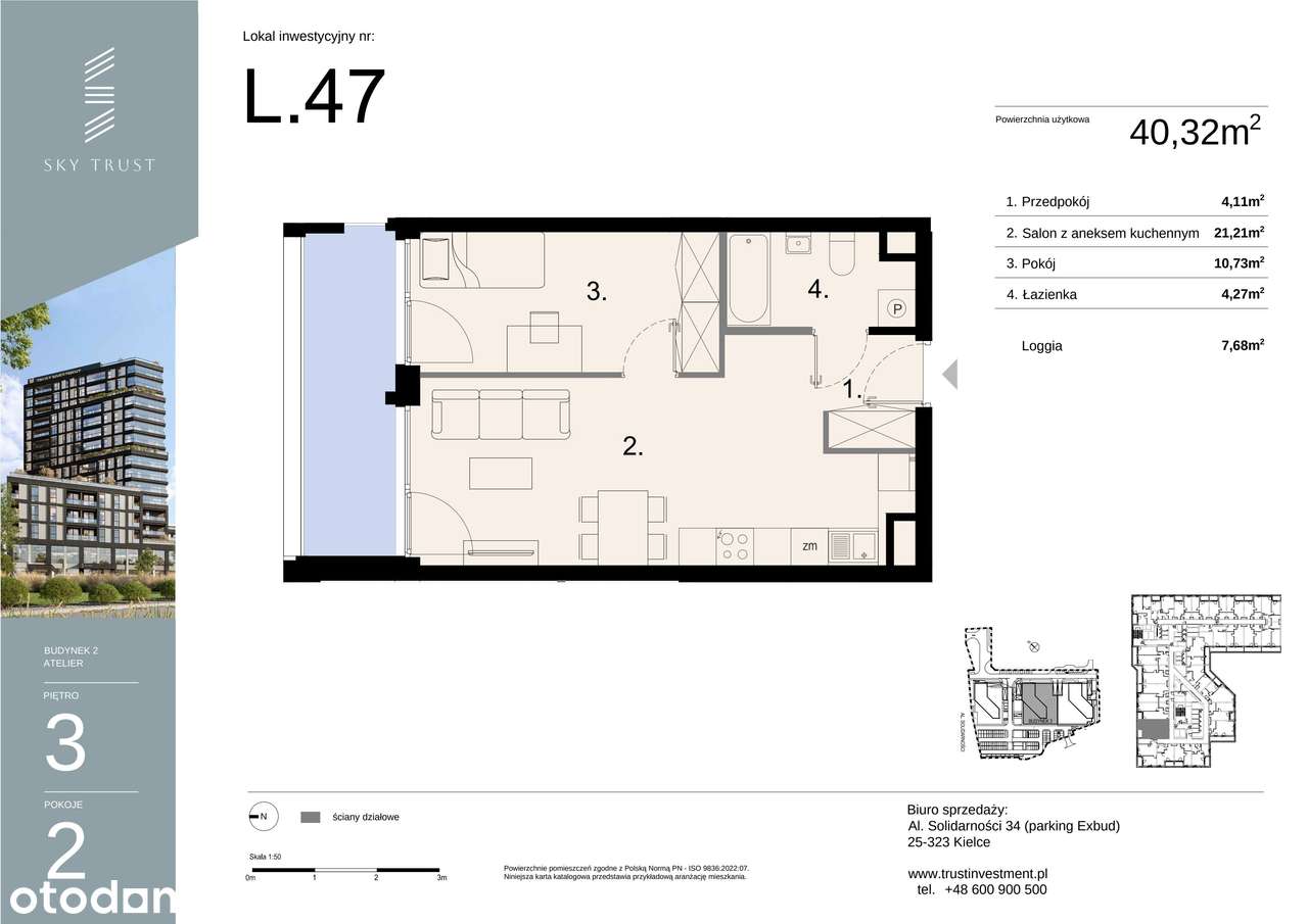 Sky Trust I​I | lokal inwestycyjny 2-pok. | L47 - Pełny obrazek: 3/8