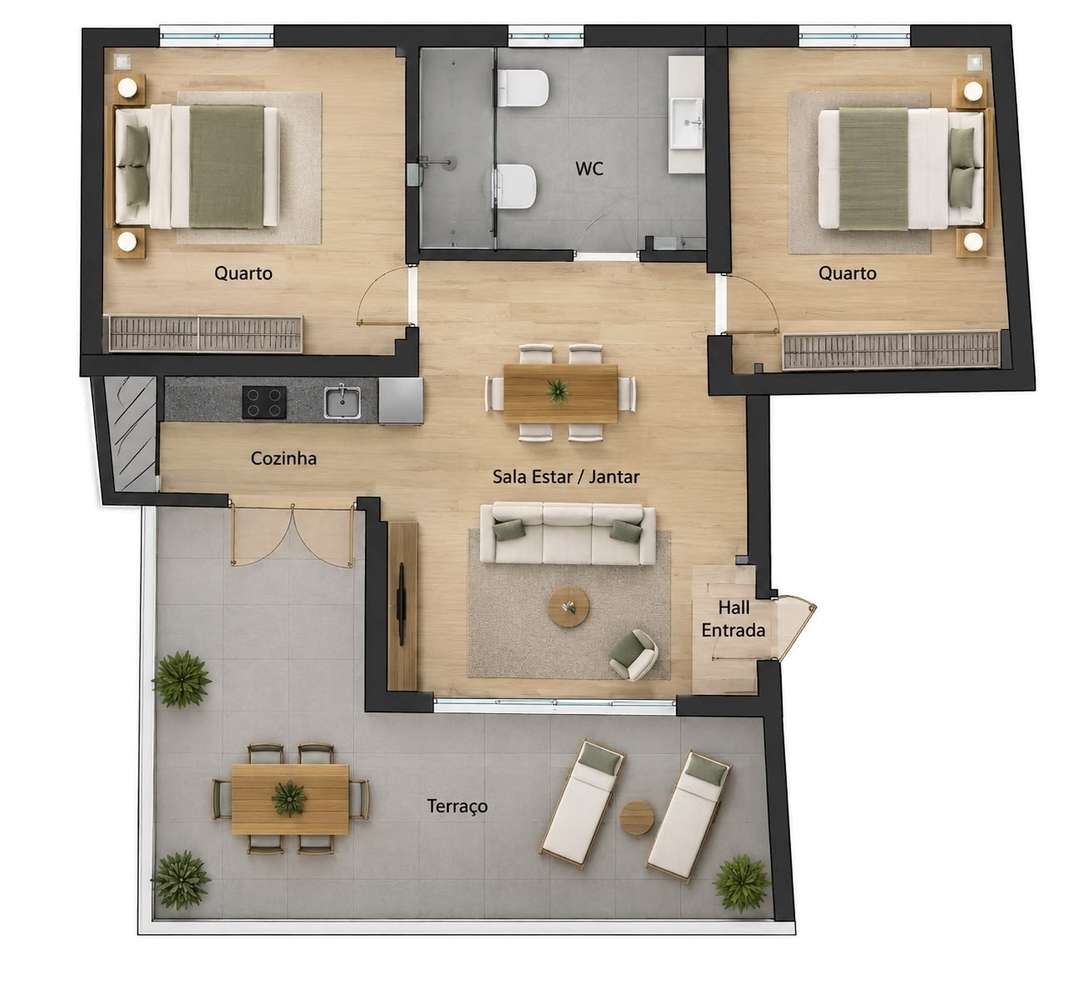 Apartamento T2 com Terraço e Garagem | Praia da Nazaré-26