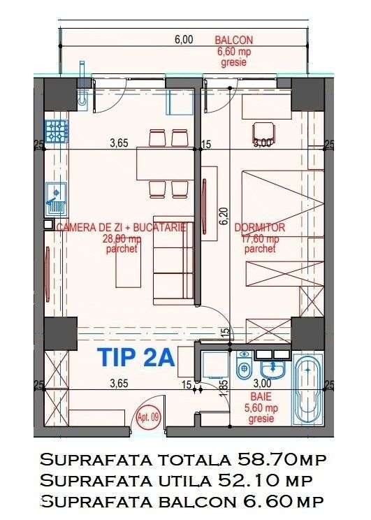 ADAMANT ECLYPSE, 2 camere, TIP 2A, 58.7mp CUG-BRD - Imagine principală: 3/15