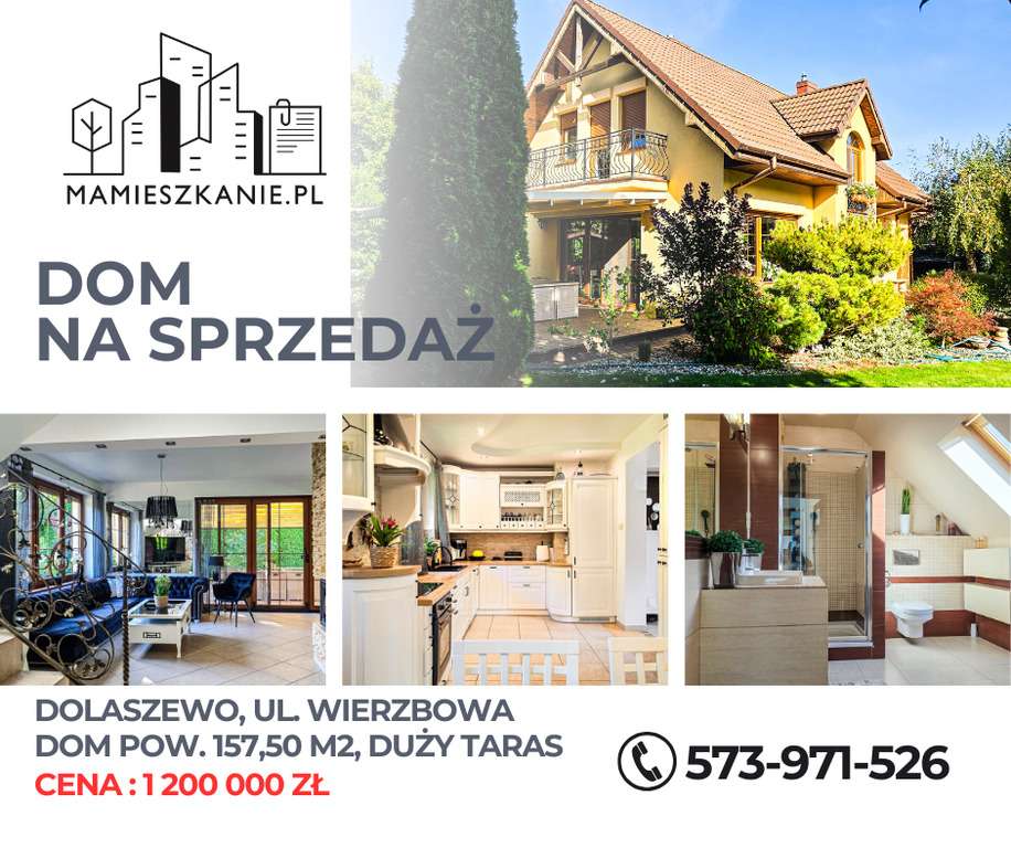 Nowoczesny dom 157 m², Dolaszewo, działka 1441 m²-0