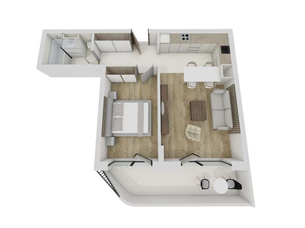 Comision 0% Apartament 2 camere, 52.69 mp + terasa 9.57 mp, Floresti - Imagine principală: 2/3