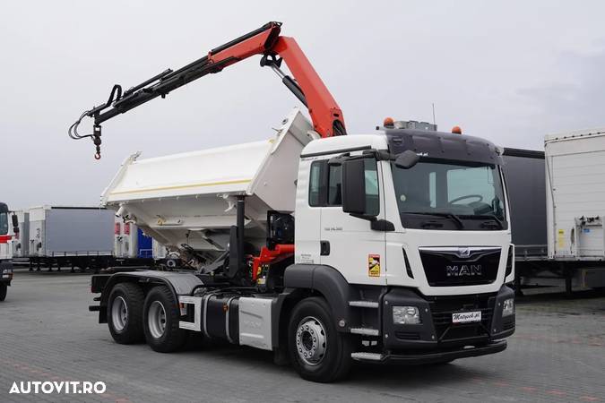 MAN TGS 26.360 / 6X4 / 2 STR BASCULANTE + HDS PALFINGER / HYDROBURTA / ROTATOR / 2015 - 7