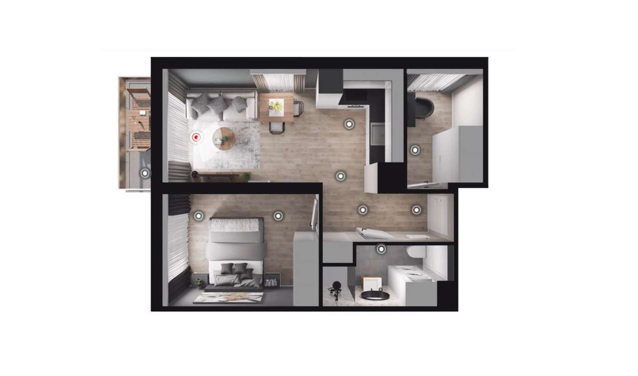 NOWE w ECO OSIEDLU - sypialnia, salon i GABINET!-0