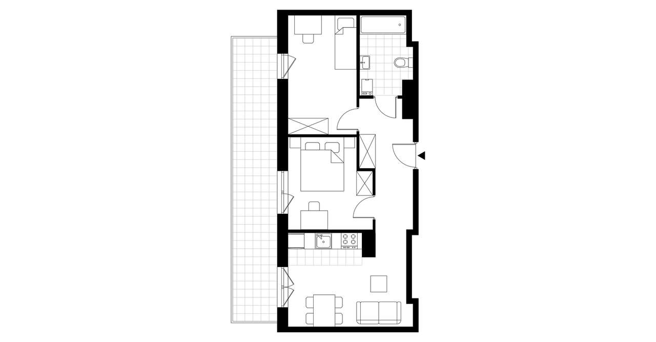 3-pokojowe mieszkanie 48m2 + balkon Bez Prowizji - Pełny obrazek: 3/8