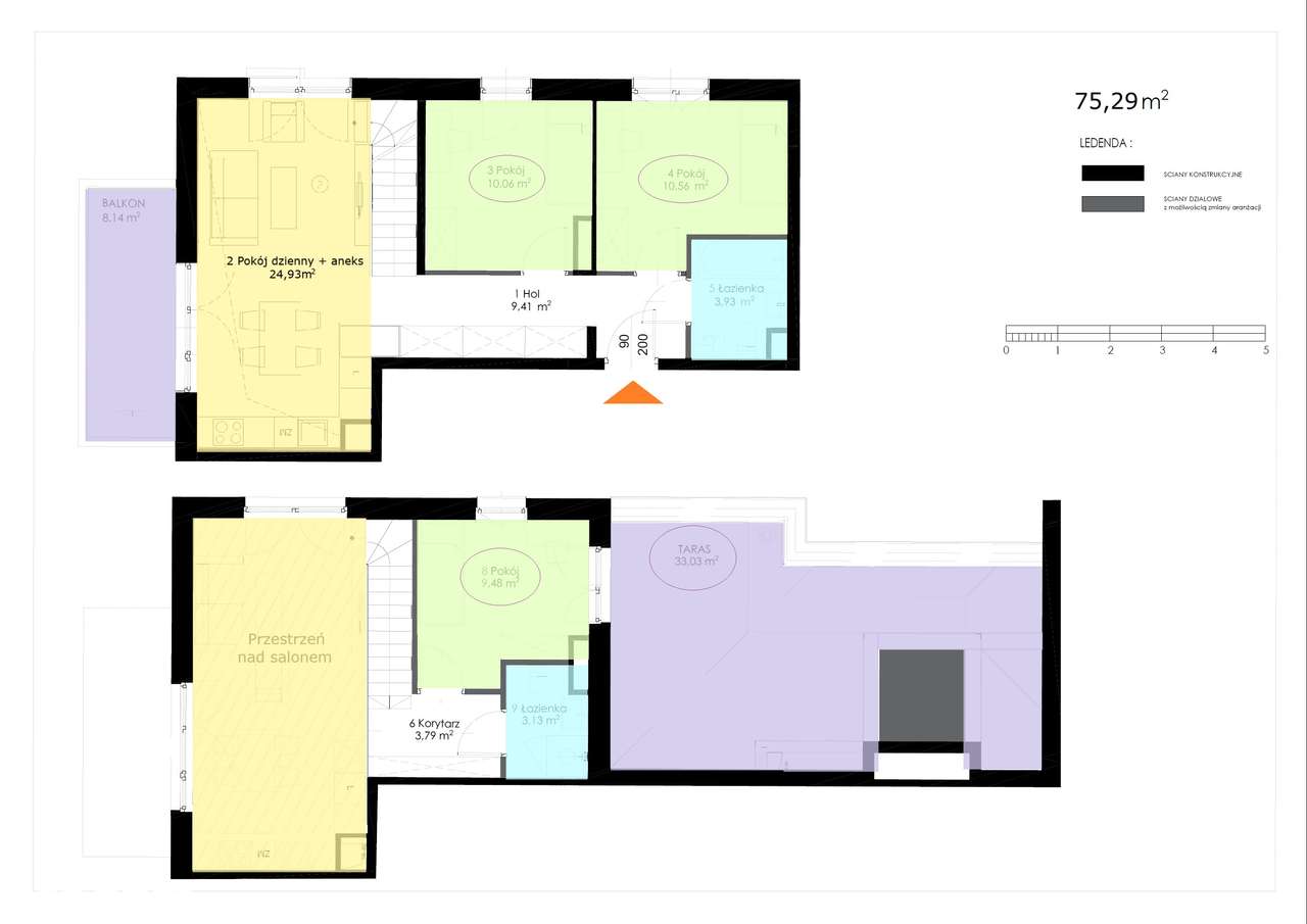 4 pokoje z tarasem, dwupoziomowe - PROMOCJA, gotowe w 4Q'26-1