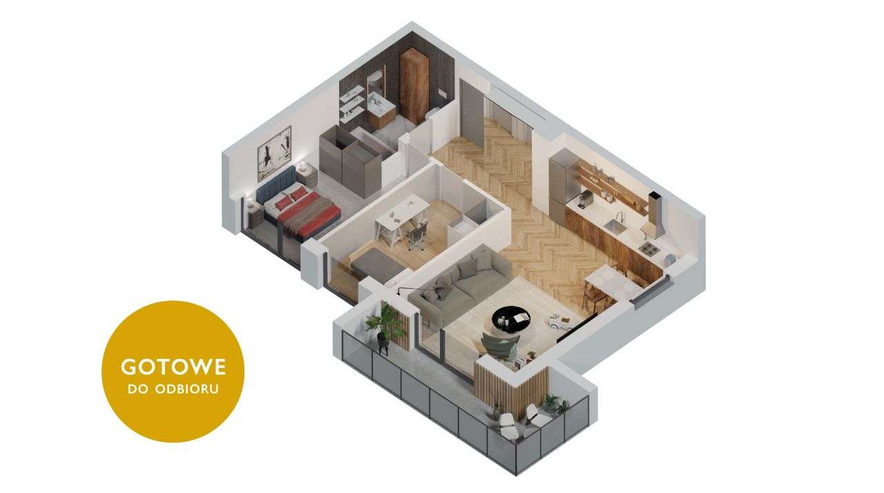 A1_1_M9, 3 pokoje, gotowe do odbioru! - Pełny obrazek: 2/9