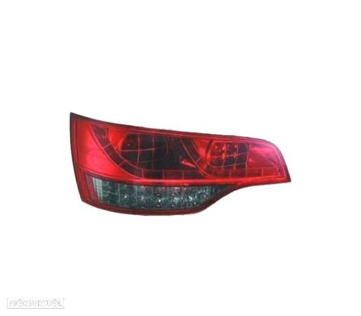 FAROLINS TRASEIROS LED PARA AUDI Q7 4L 05-09 VERMELHO ESCURECIDO - 4