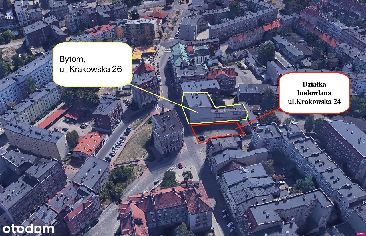 Działka budowlana ścisłe centrum Bytomia