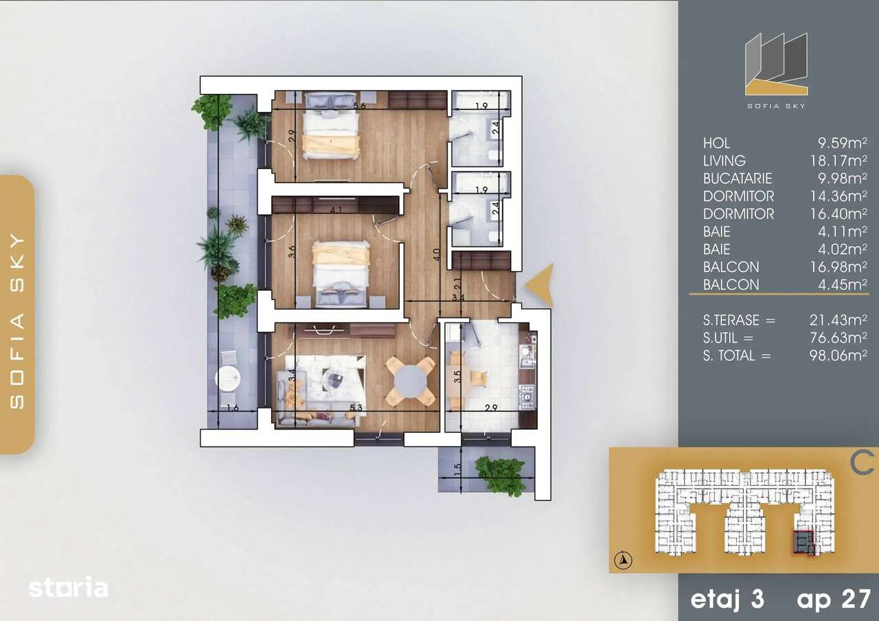 Titan-Theodor Pallady Apartament 3 Camere Decomandat Metrou 8 min - Imagine principală: 2/9