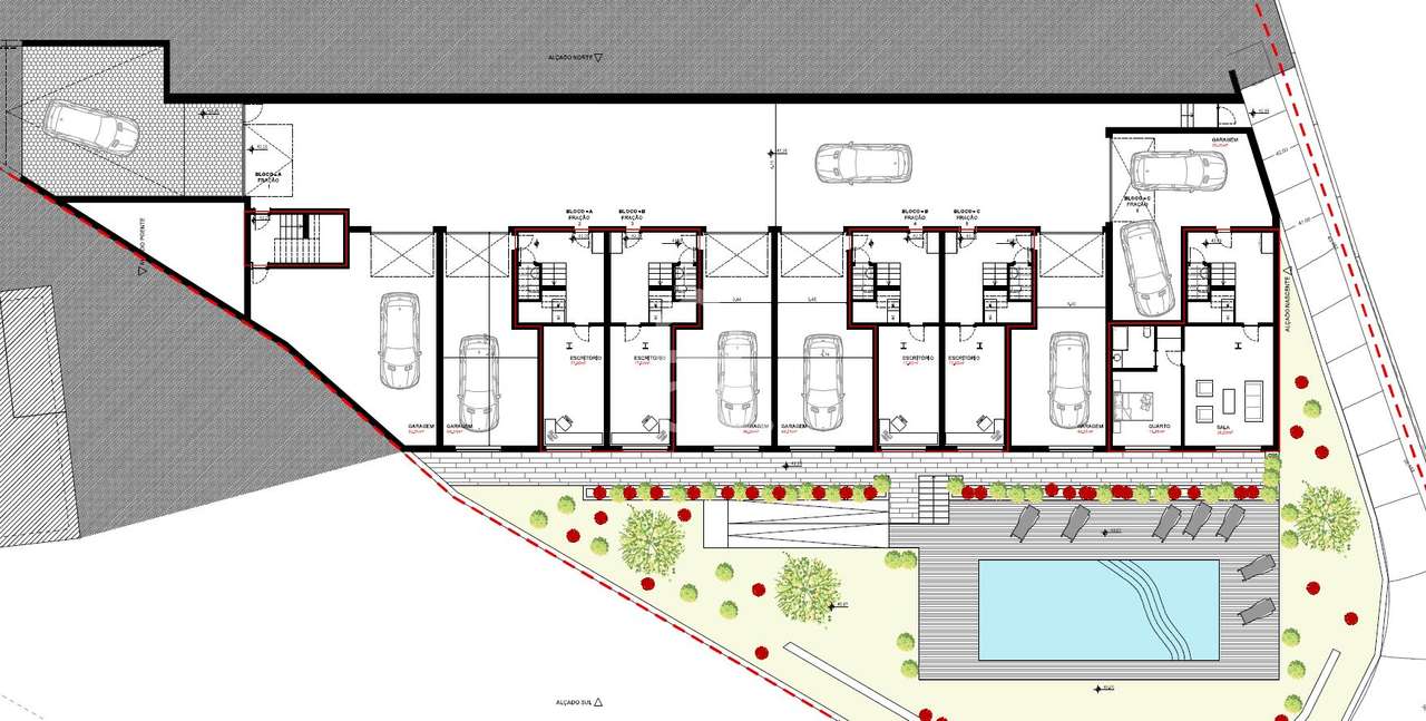Moradia T3+1 nova, com jardim e terraço, em condomínio privativo com p-44