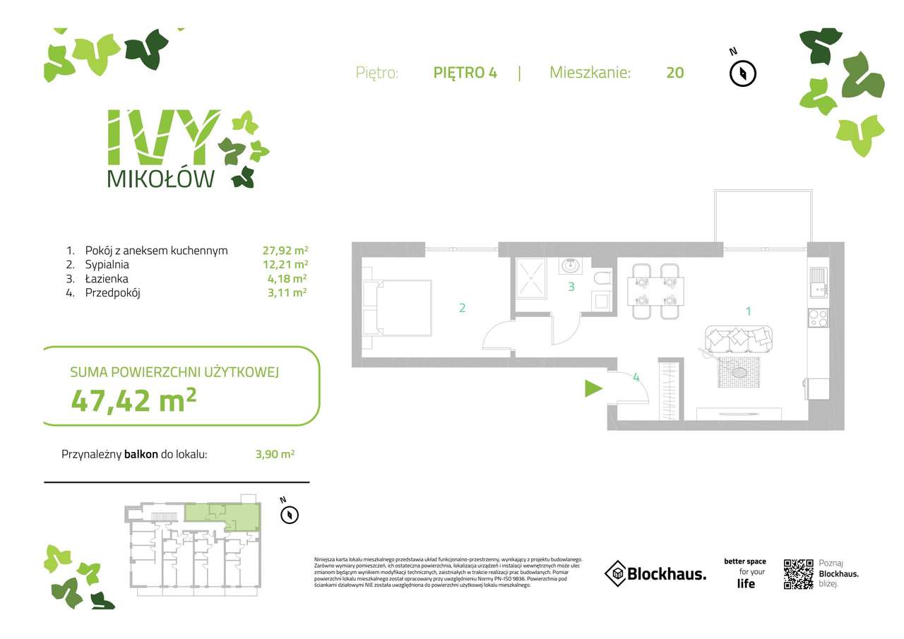 I​V​Y by Blockhaus.  | mieszkanie 2-pok. | A_20 - Pełny obrazek: 2/9