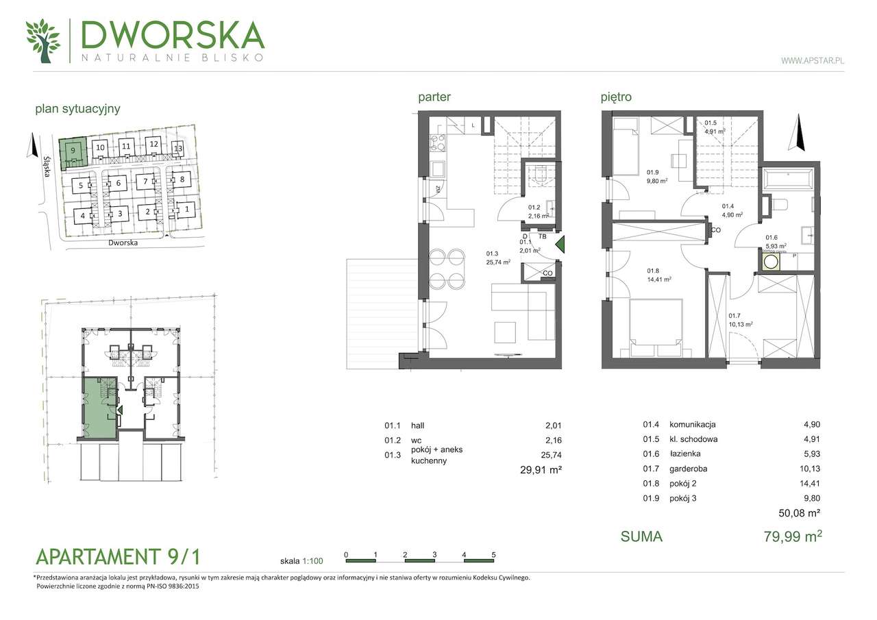 Dwupoziomowy apartament, 4 pok, ogród ,deweloperski+-5