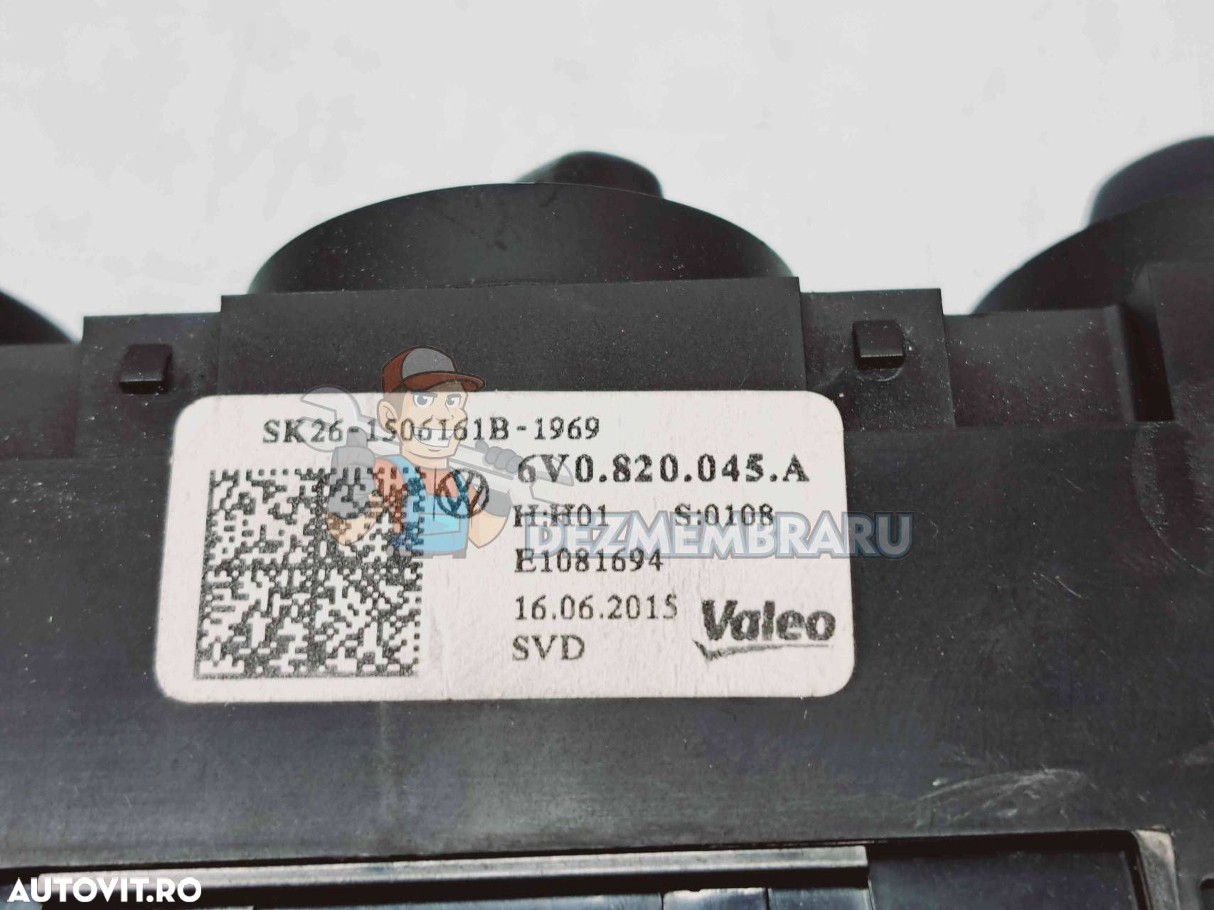 Panou comanda clima Skoda Fabia 3 (NJ3) [Fabr 2014-2022] 6V0820045A - 2