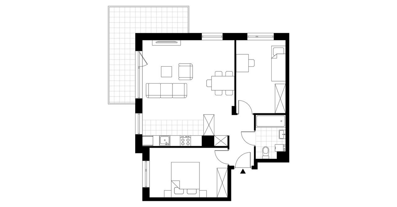3-pokojowe mieszkanie 63m2 + balkon Bezpośrednio - Pełny obrazek: 3/8